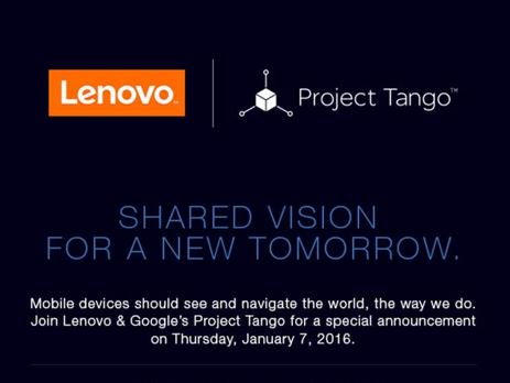 Lenovo potrebbe lanciare uno smartphone Project Tango il 7 gennaio