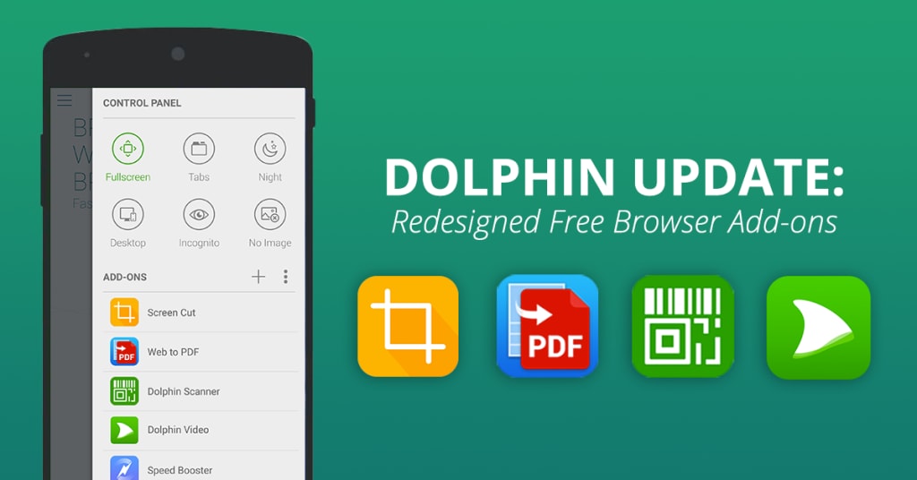 Provate 4 dei più popolari add-on per Dolphin Browser, dopo l&#039;ultimo aggiornamento!