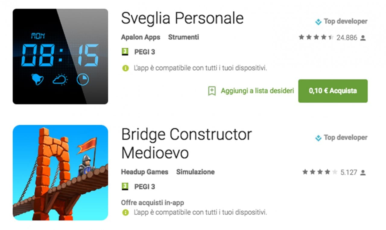 Sveglia Personale e Bridge Constructor Medioevo sono le app a 0,10€ di questa settimana