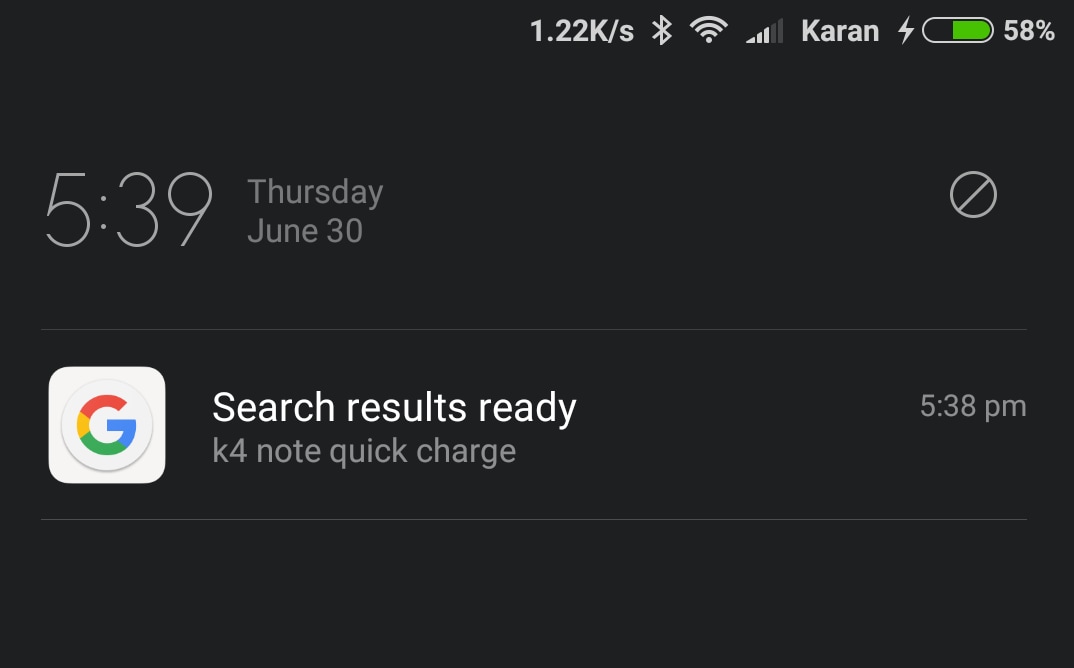 In caso di connessione lenta, Google vi notifica quando sono pronti i risultati di ricerca