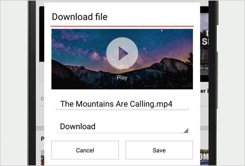 Opera Mini vi permette di scaricare video per vederli anche offline