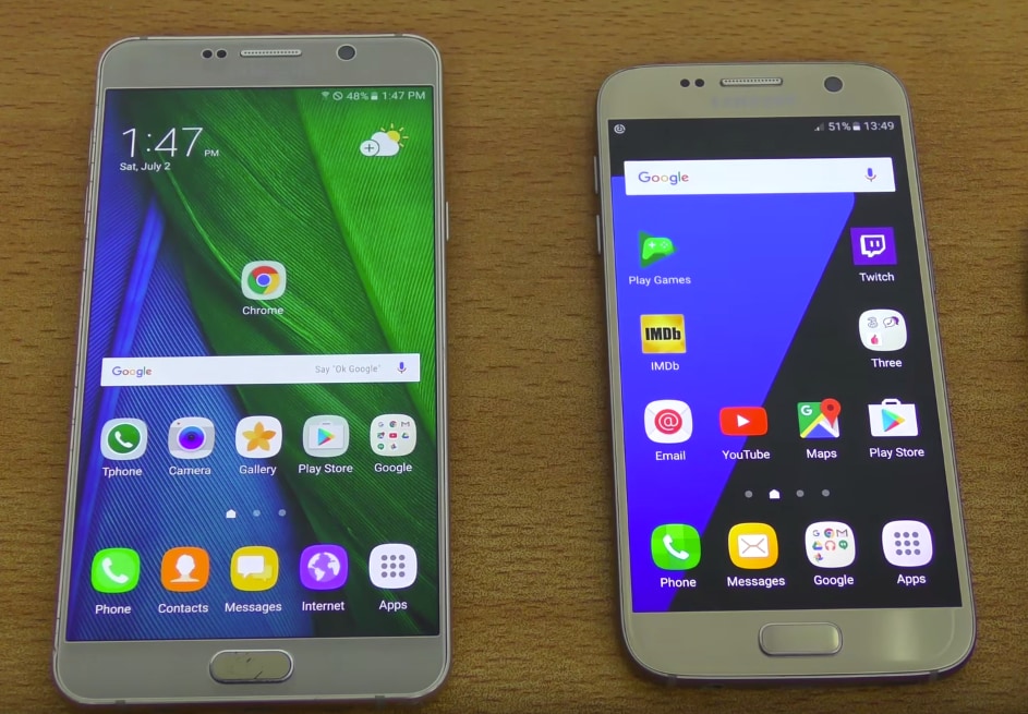 Un video mette a confronto la Touchwiz di S7 con la nuova Note UX