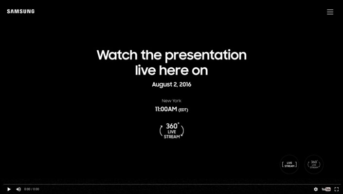 Come seguire la presentazione di Galaxy Note 7 in diretta