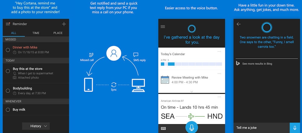 Microsoft aggiorna Cortana ed introduce le foto nei promemoria (download apk)