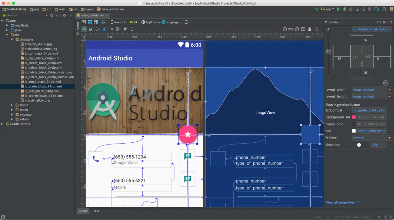Android Studio 2.2: analizzatore di APK, editor di layout, sensori nell&#039;emulatore e altro
