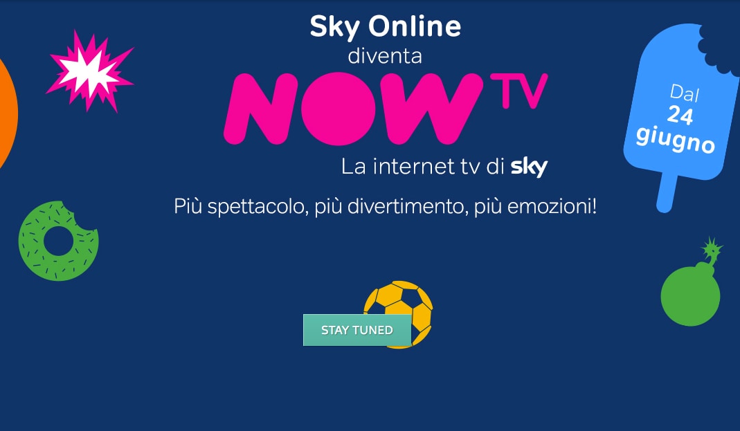 Now TV di Sky è ora disponibile come pacchetto aggiuntivo per tutti gli utenti Fastweb