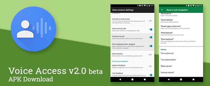 Voice Access beta si aggiorna con nuovi comandi vocali e impostazioni (foto e download apk)