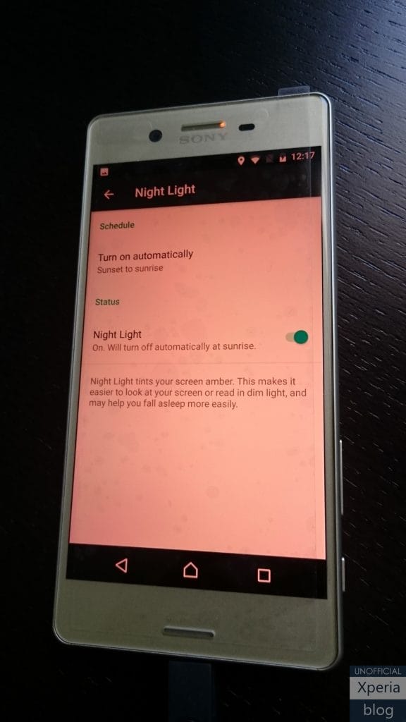 Si aggiorna il Concept per Xperia X: introdotta la funzione Night Light (foto)