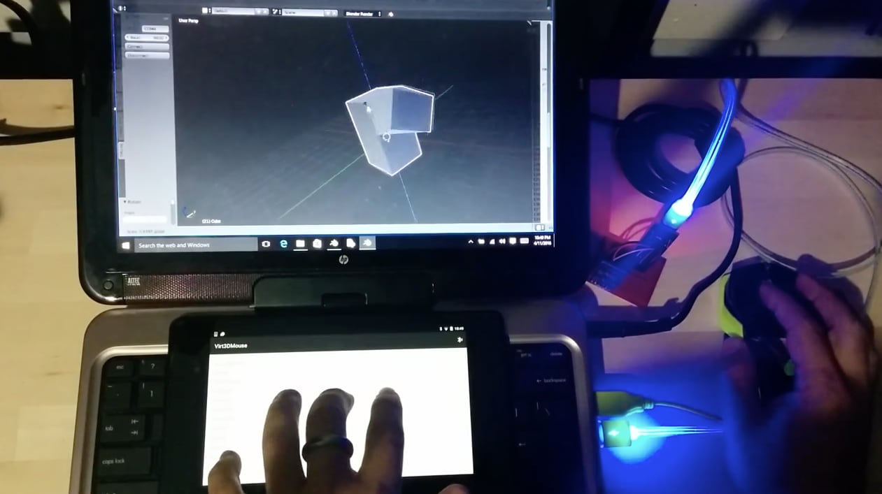 Trasformate il vostro Android in un mouse virtuale per Blender 3D (se avete il coraggio)! (video)