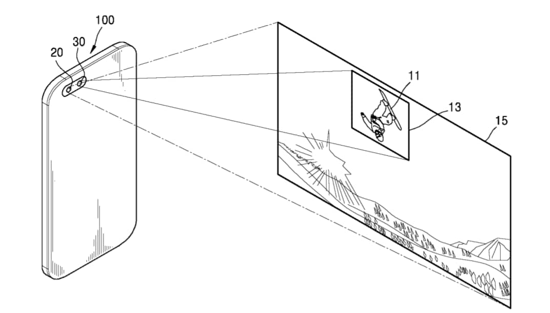 Samsung brevetta una fotocamera a doppia lente con angoli di campo diversi (foto)