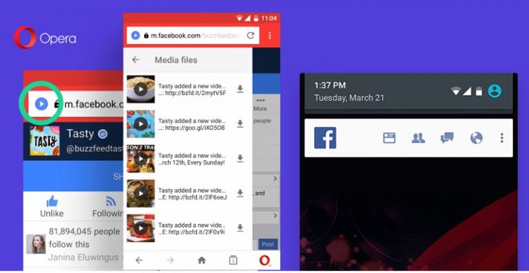 Opera Mini riceve un newsfeed intelligente e una comoda barra notifiche dedicata a Facebook (foto)