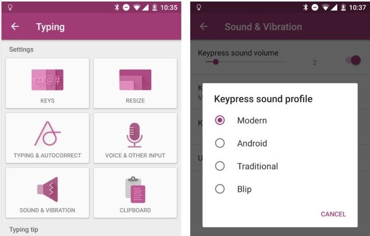 Ora potete personalizzare il suono dei tasti di SwiftKey: ecco le opzioni disponibili