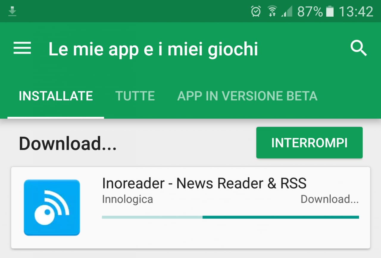 Il Play Store su Nougat non permette di scaricare app se siete in roaming
