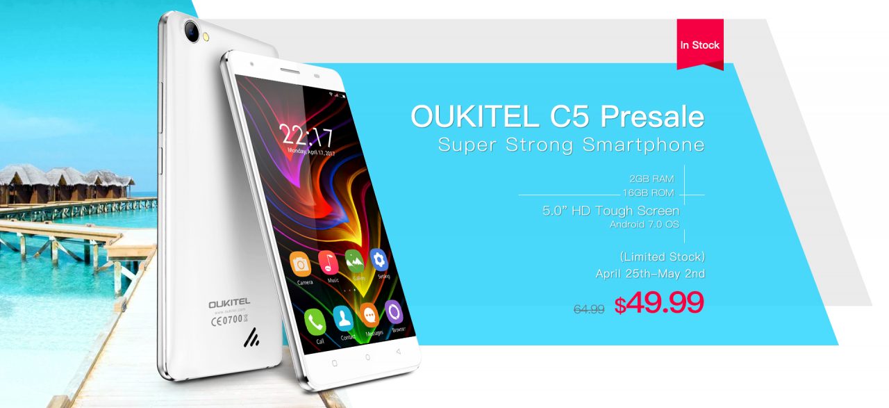Oukitel C5 in preordine a 46€: un entry level che costa meno di Nokia 3310 (video)