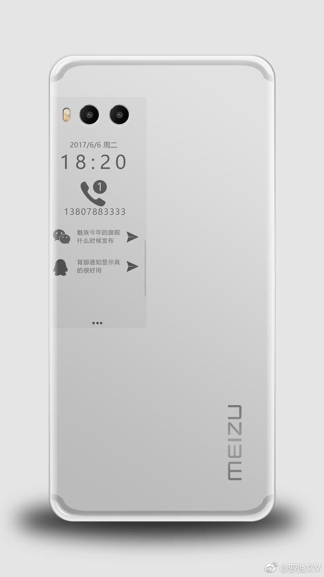 Meizu Pro 7 potrebbe avere un display secondario E-ink, almeno secondo questo render