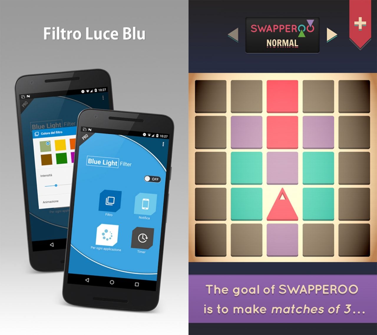 Blue Light Filter Pro e Swapperoo costano solo 10 cent questa settimana sul Play Store (foto e video)