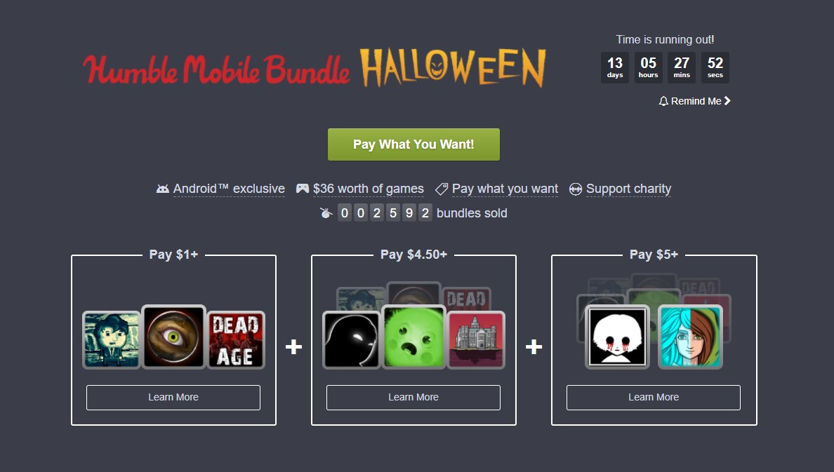Il nuovo Humble Mobile Bundle è ovviamente a tema Halloween!