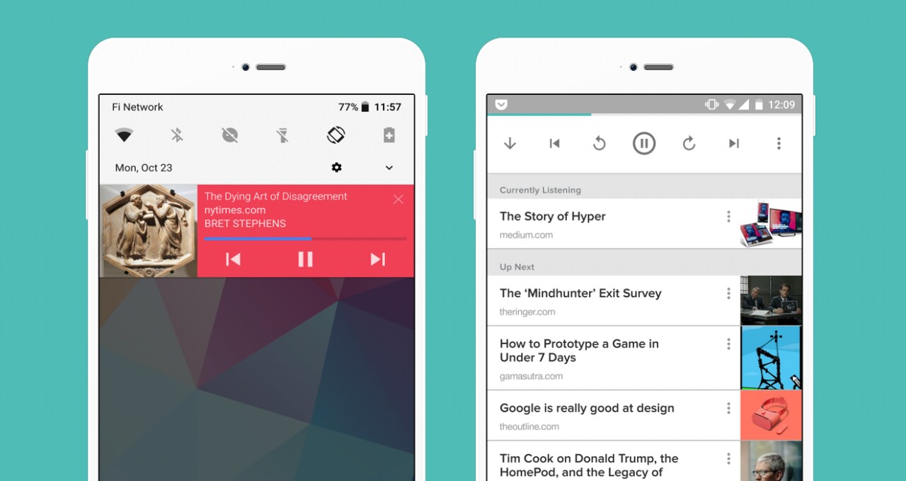 Pocket si aggiorna con due belle novità: ascolto continuo e evidenziazione (in beta) (foto)