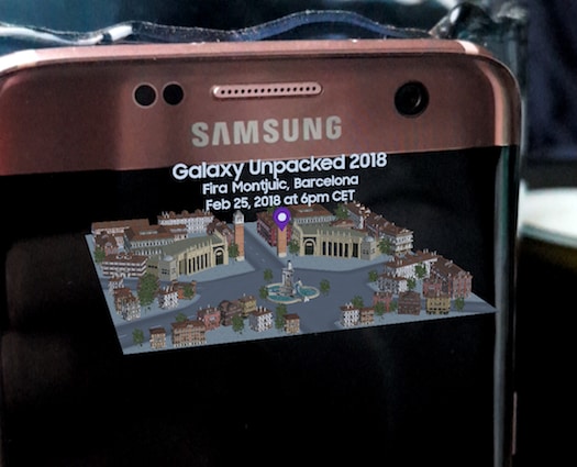 L&#039;app Samsung per l&#039;evento dedicato a Galaxy S9 nasconde un piccolo segreto in realtà aumentata (foto)
