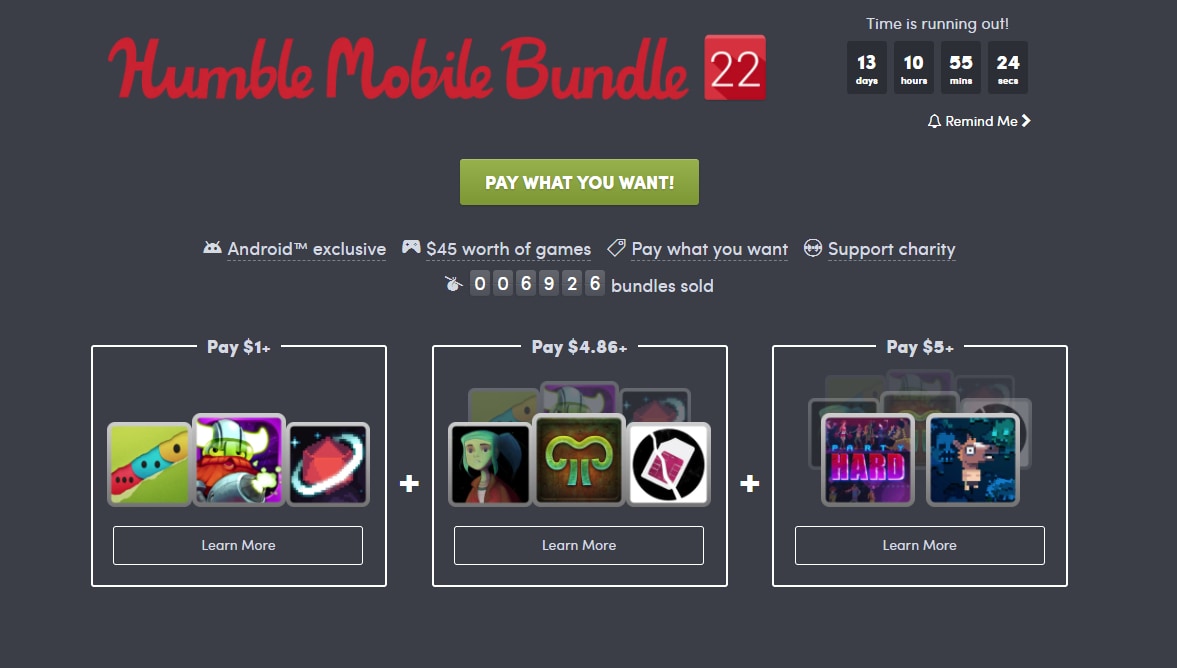 Il nuovo Humble Mobile Bundle è particolarmente goloso, date un&#039;occhiata!