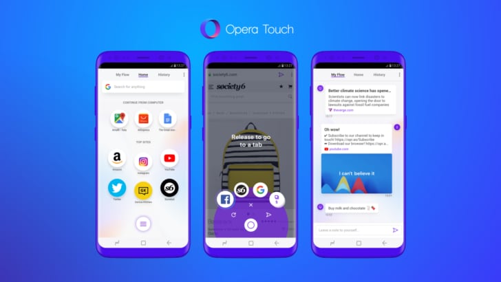 Opera Touch è un browser tutto nuovo: veloce, sicuro e completissimo