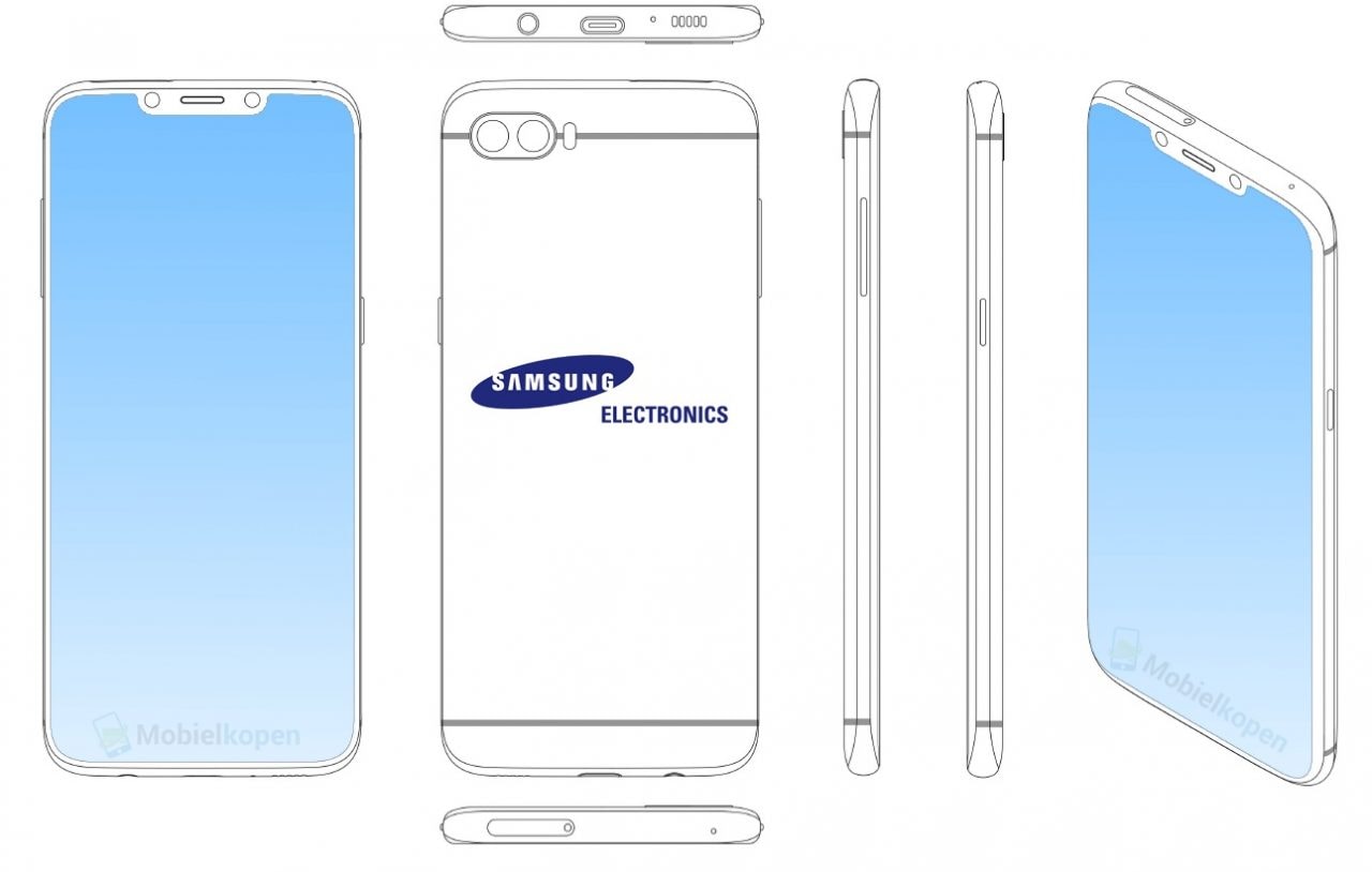 Samsung brevetta uno smartphone tutto schermo e uno col notch (foto)