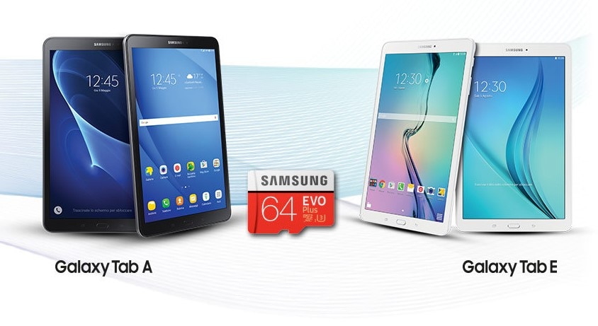 Samsung vi regala una scheda microSD se acquistate un Galaxy Tab A o Tab E