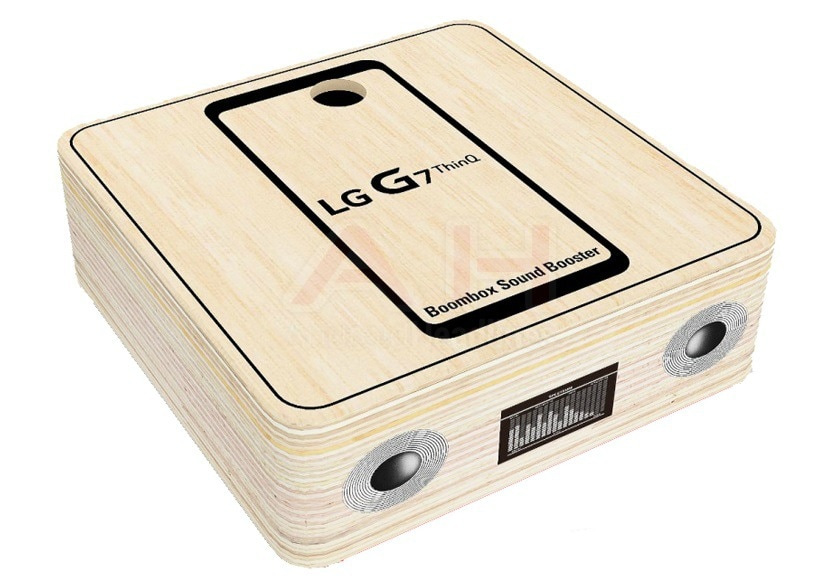 Il nuovo accessorio ufficiale di LG G7 potrebbe essere una cassettina di legno (foto)