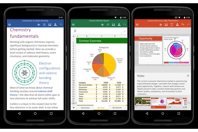 Microsoft annuncia una sfilza di novità per Office su Android a luglio