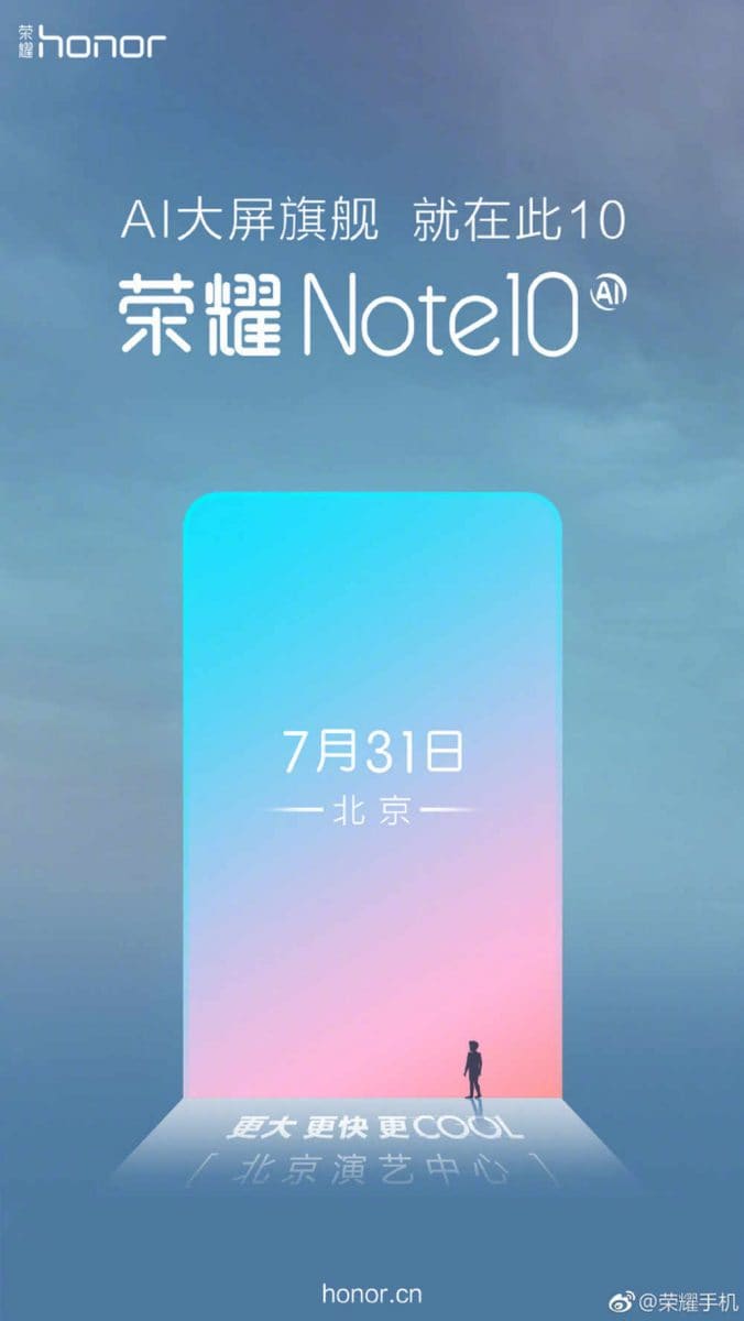 Honor Note 10 sarà presentato in Cina il 31 luglio, ma già ora non sta più nella pelle (foto)