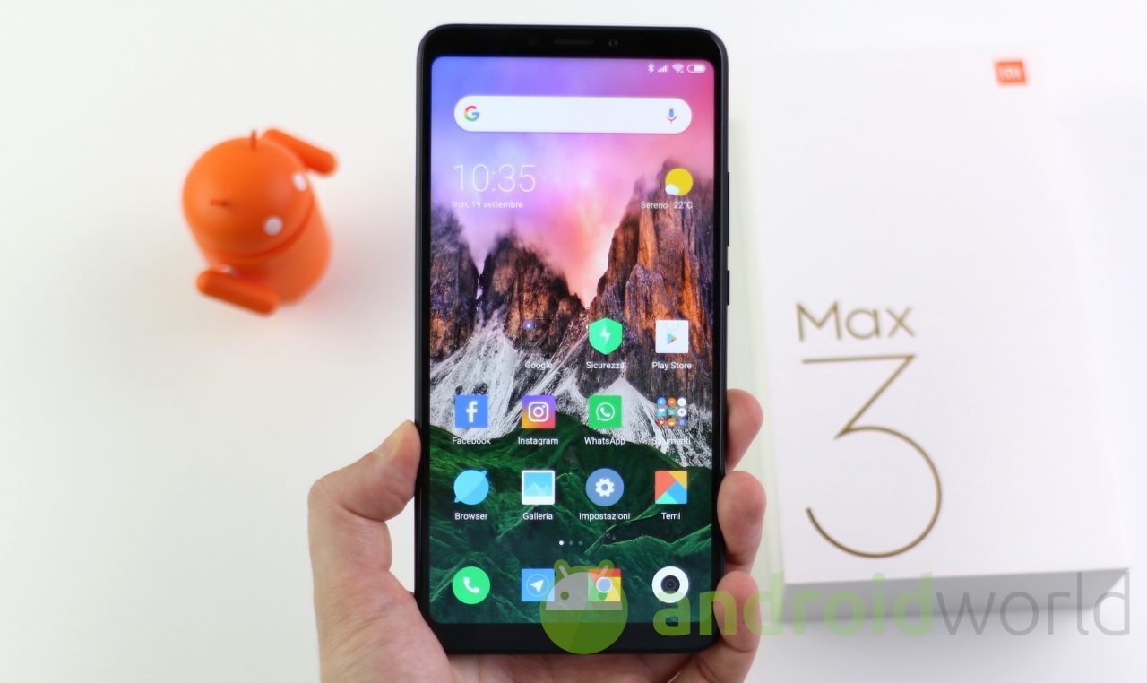 Xiaomi Mi Max 3 riceve ufficialmente Android Pie in Italia (foto)