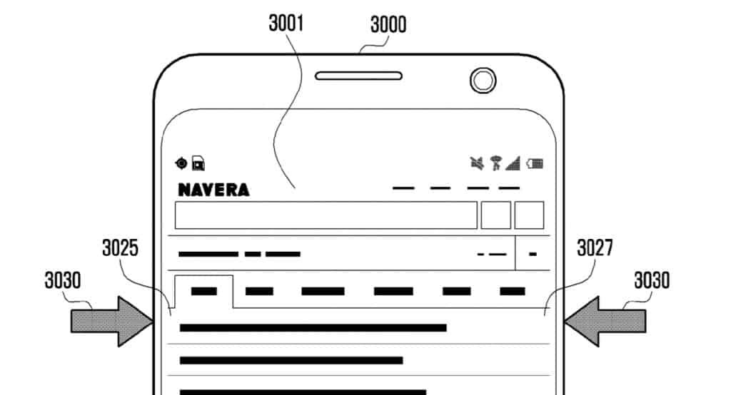 Questo brevetto Samsung sembra migliorare l&#039;idea di HTC dei bordi &quot;spremibili&quot; (foto)