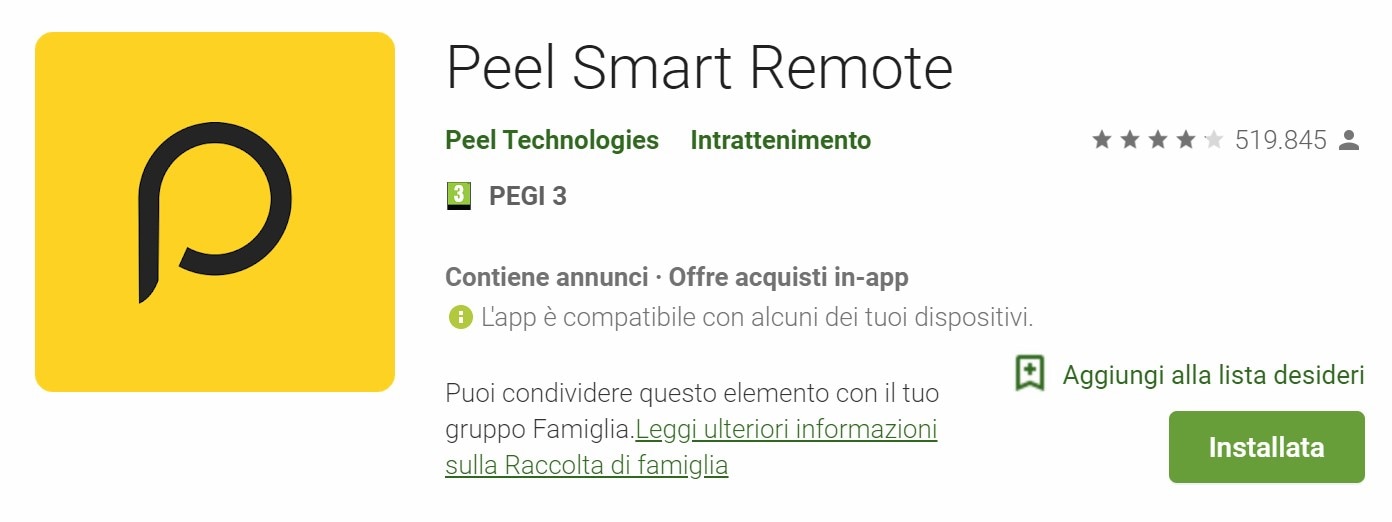 Peel Smart Remote caricava le immagini dei suoi utenti su un server di terze parti