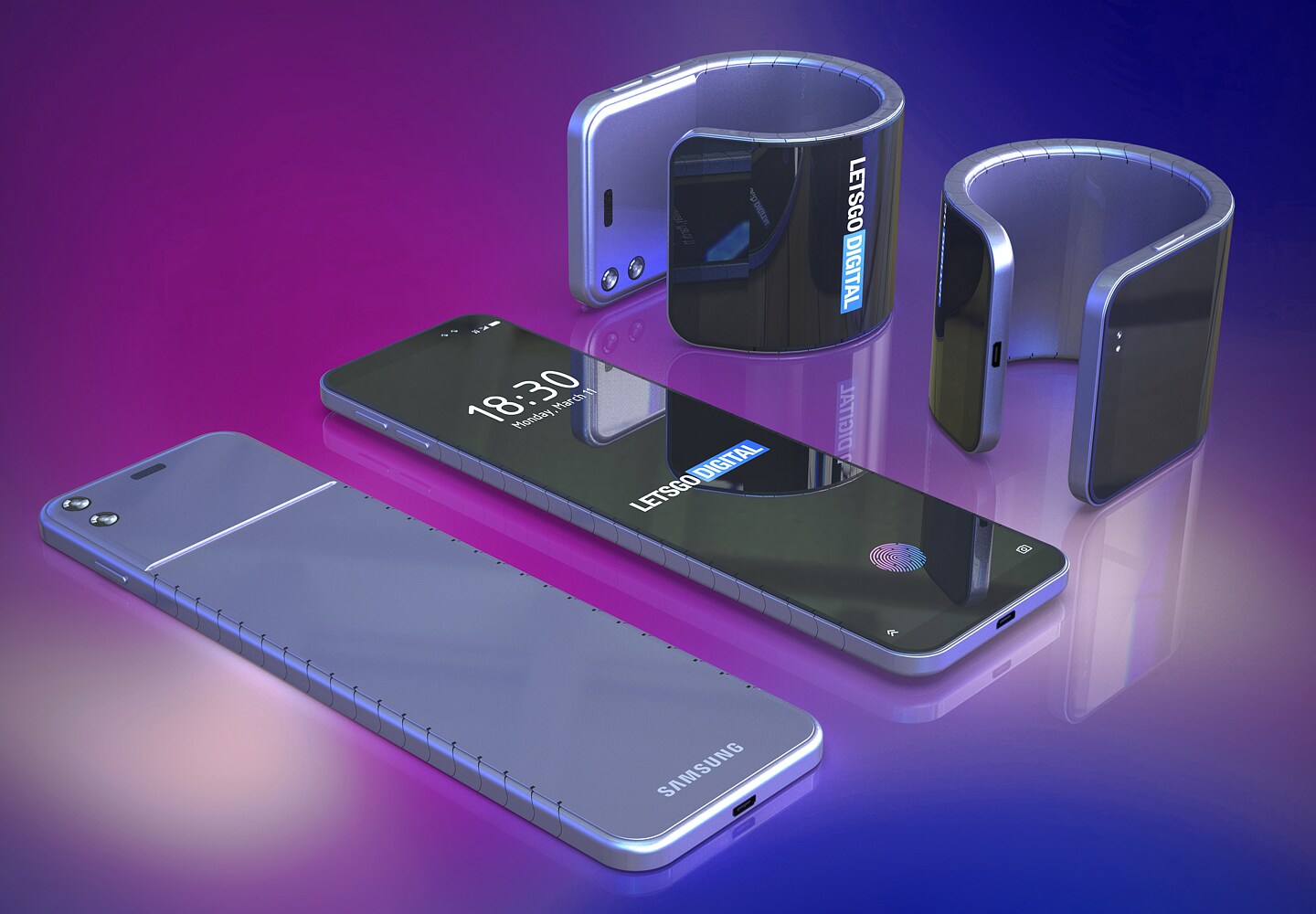 Samsung guarda oltre Galaxy Fold e brevetta uno smartphone con il display... avvolgibile! (foto)