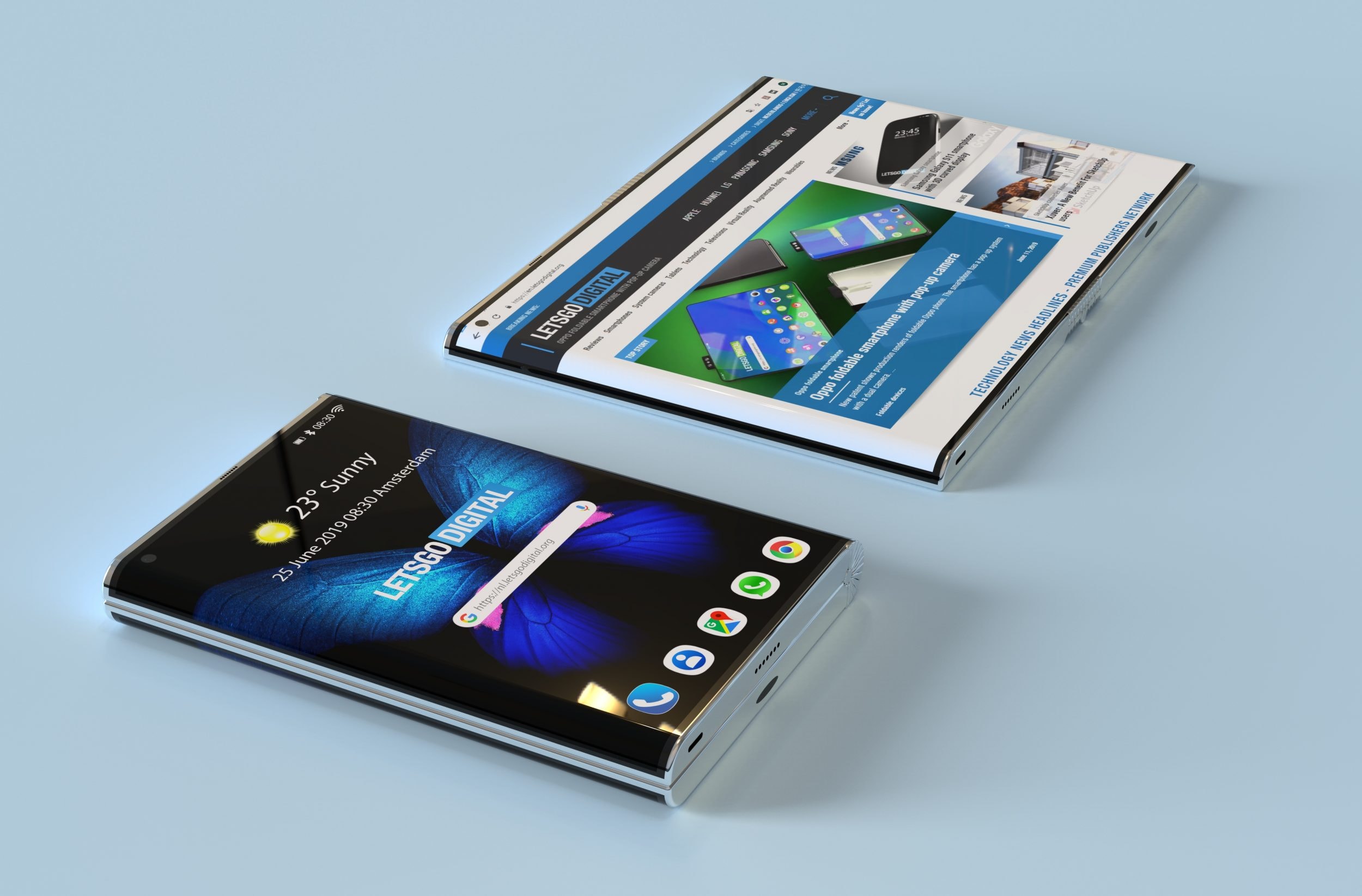 Samsung non perde il vizio dei bordi curvi: eccoli su un nuovo progetto di smartphone pieghevole (foto)