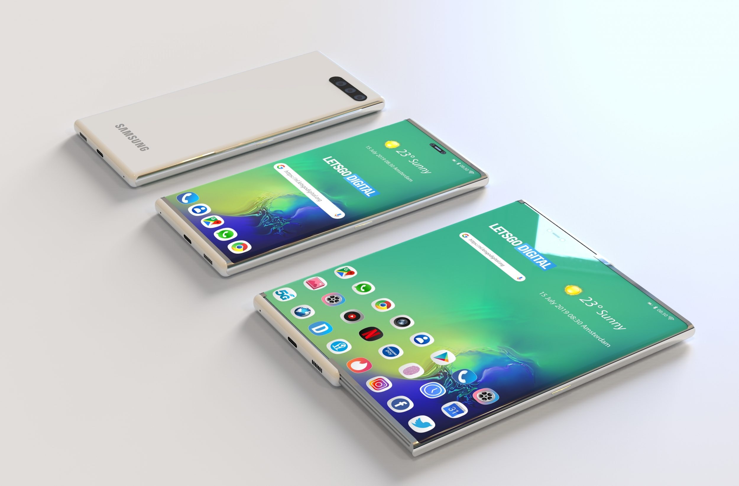 Questo nuovo brevetto Samsung fa sembrare Galaxy Fold un pezzo da antiquariato: diverrà realtà nel 2020? (foto)