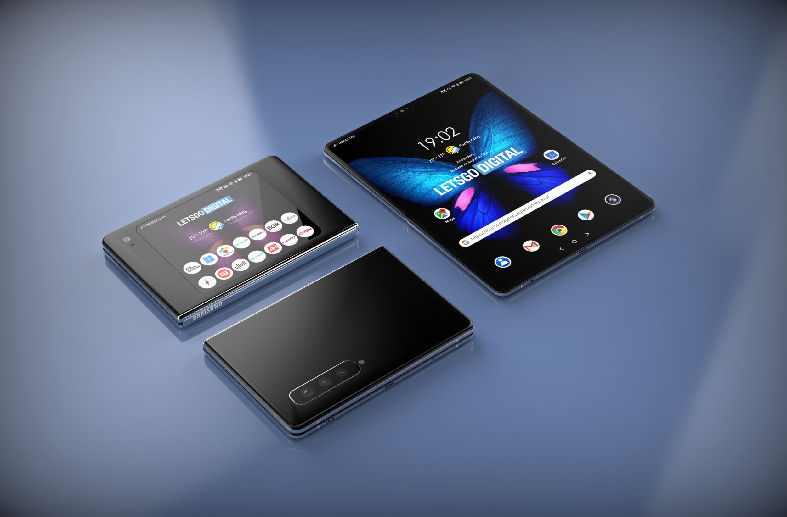 Samsung Galaxy Fold 2 nei primi brevetti: una variante si piega in orizzontale (foto)