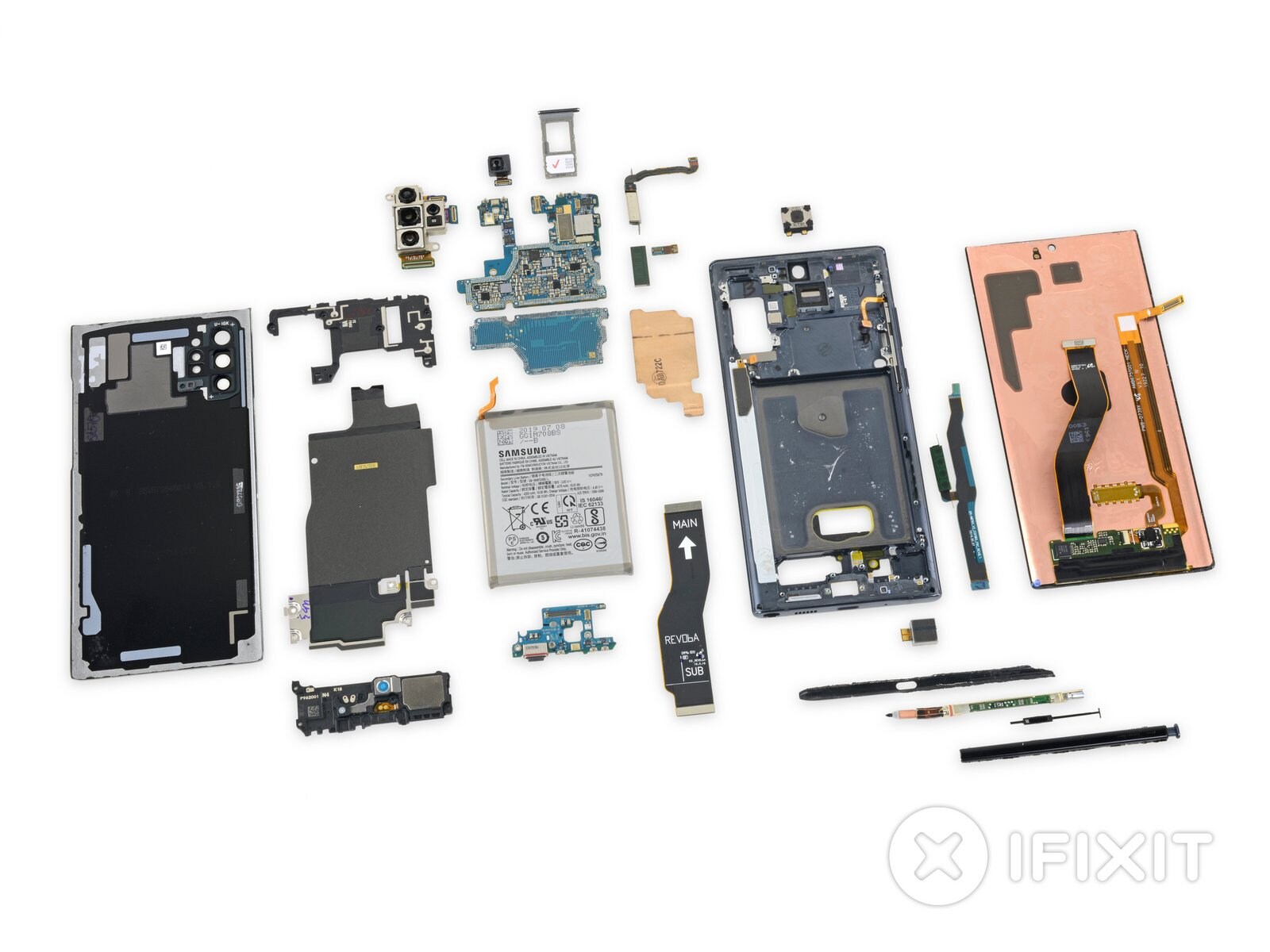 Galaxy Note 10+ 5G smontato da iFixit: è facile ripararlo?
