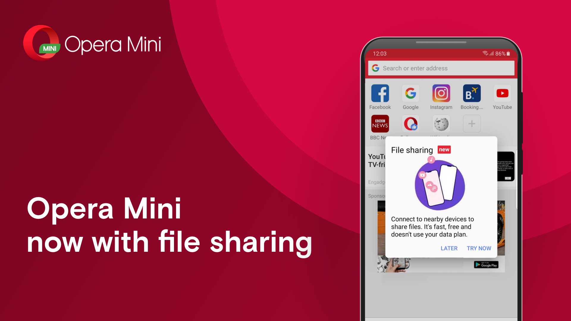 Opera Mini si aggiorna con la possibilità di condividere foto, video e file audio anche offline (video)