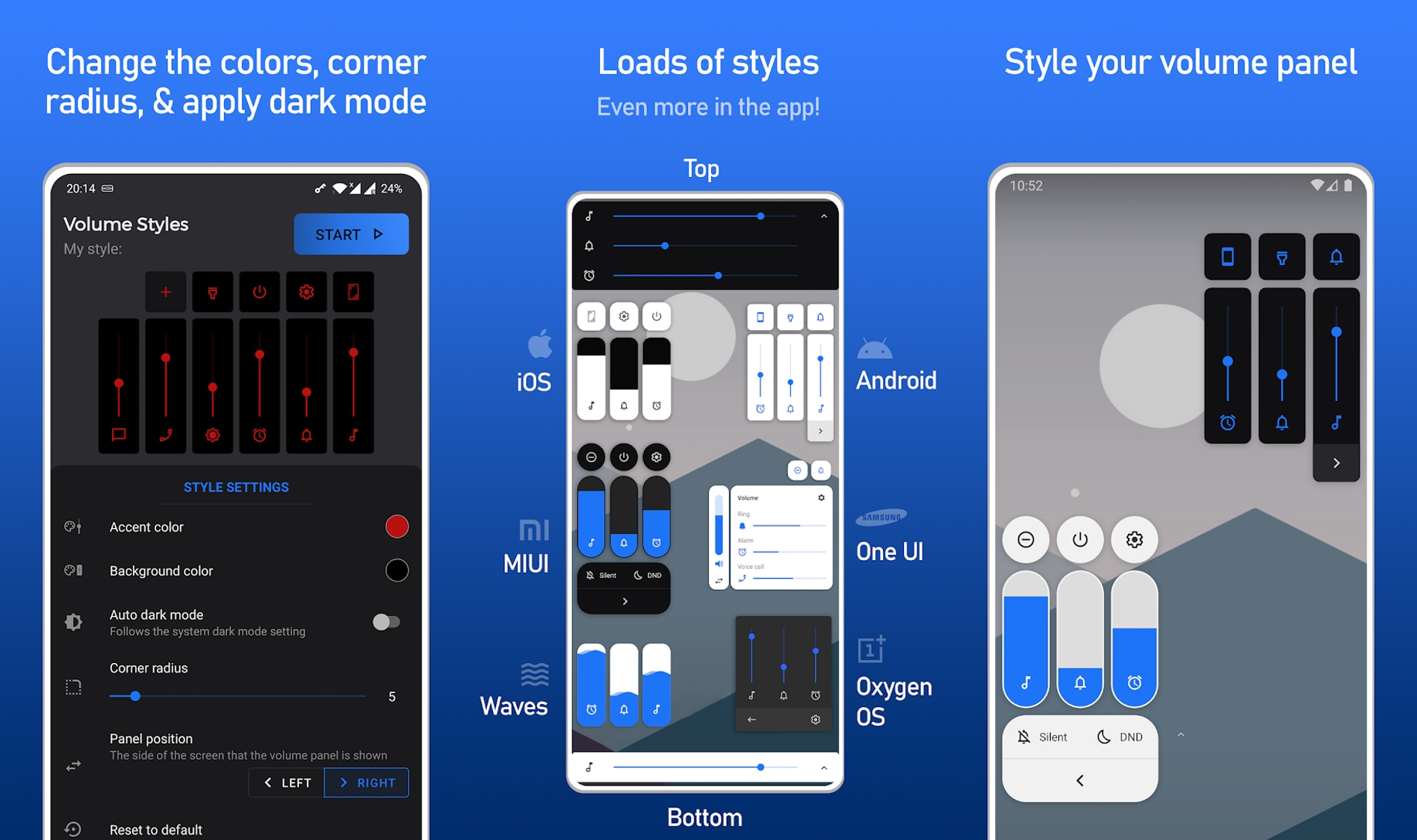 Il pannello dei volumi di Android, MIUI, OxygenOS, iOS e tanto altro con un&#039;unica app: ecco a voi Volume Styles (foto)