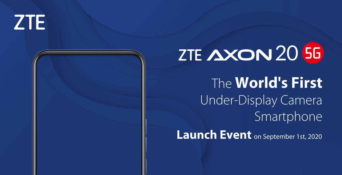 ZTE Axon 20 5G arriverà il 1° settembre: primo smartphone con fotocamera sotto al display (aggiornato: nuovo render)