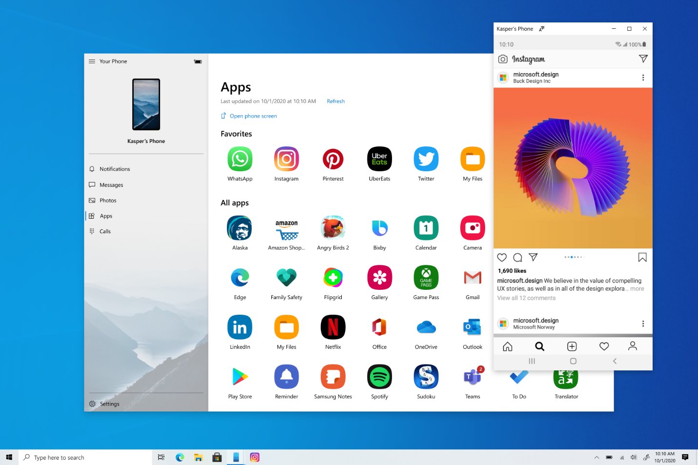 Tutte le app Android su PC Windows 10 sono ora disponibili sui Samsung supportati (aggiornato)