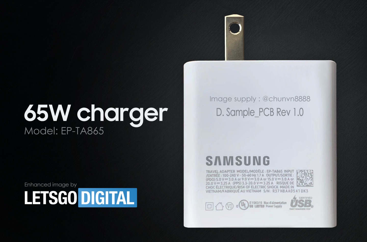 Samsung non punta sulla ricarica rapida, ma intanto prepara un caricabatterie da 65W